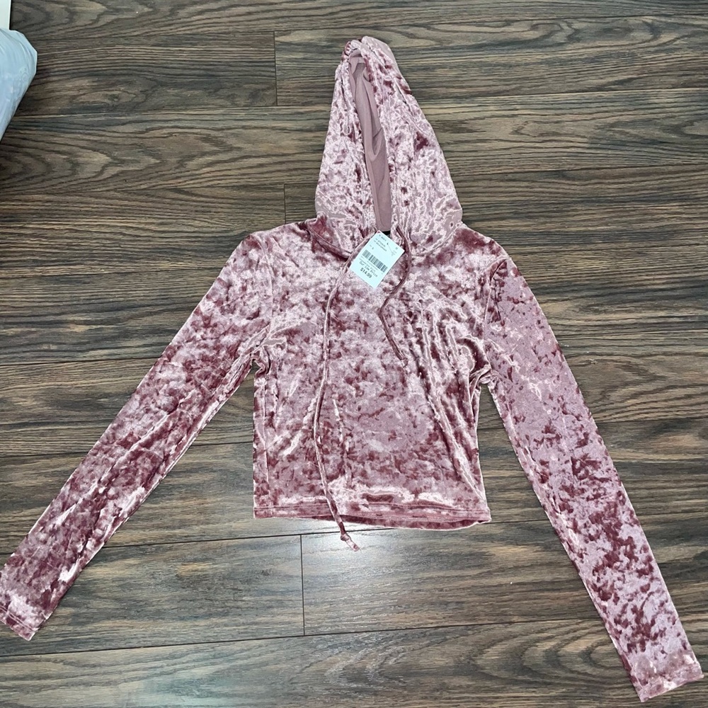 Mauve velour two piece set